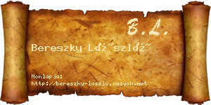 Bereszky László névjegykártya